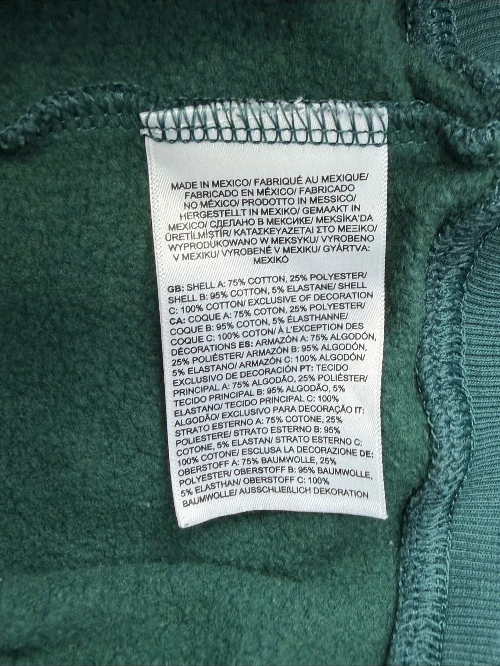 The North Face Men’s Dark Green Logo Crewneck Hoodie Winter Fall School XL